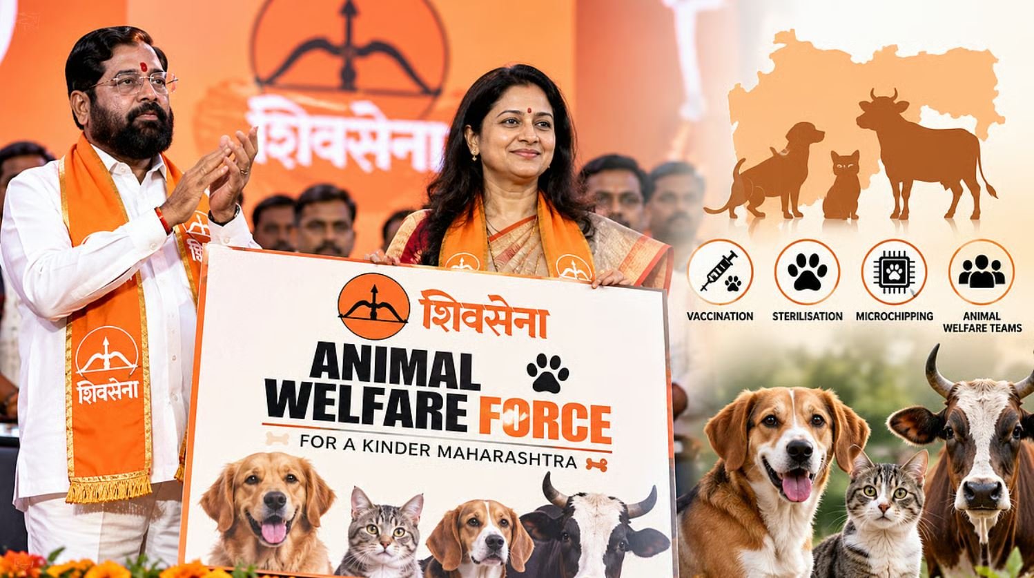 Shiv Sena Launches Statewide Animal Welfare Force to Focus on Stray Identification and Microchipping